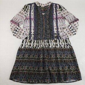 Anthropologie Tiny Mollie Tunic Dress Womens XS Multicolor Drop Waist Boho